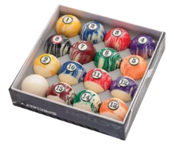 Action White Swirl Marble Pool Ball Set