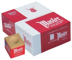 Master Chalk (Box Of 144 Cubes) -Billiard Cue Shop chm144 gold 01