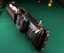 Elite 2 Butt 4 Shaft Brown Leather Case 15 Elite 2 Butt 4 Shaft Brown Leather Case -Billiard Cue Shop ecc24 brown 02