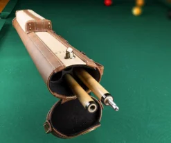Elite 2x2 Vintage Leather Cue Case Chestnut -Billiard Cue Shop ecv22 chestnut 02