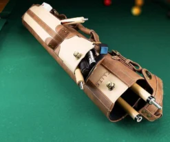 Elite 2x4 Vintage Cue Case Black -Billiard Cue Shop ecv24 chestnut 01 1