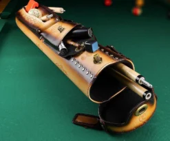 Instroke Tooled 3 Butt 7 Shaft Leather Case -Billiard Cue Shop ist37 rust 01 2