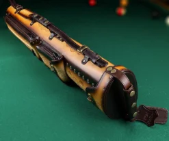 Instroke Tooled 3 Butt 7 Shaft Leather Case -Billiard Cue Shop ist37 rust 03