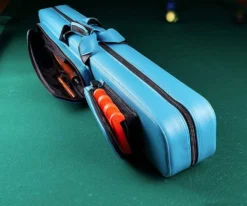 Molinari 2 Butt 4 Shaft Black/Cyan Hybrid Cue Case -Billiard Cue Shop mlcf24 02 3