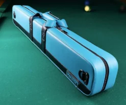 Molinari 2 Butt 4 Shaft Cyan/Black Flat Cue Case -Billiard Cue Shop mlcf24 03 1