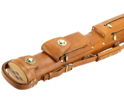 Tango Pampa Tan 2 Butt 2 Shaft Leather Cue Case -Billiard Cue Shop tapm22 tan 03