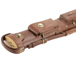 Tango Pampa Chestnut 2 Butt 4 Shaft Leather Cue Case -Billiard Cue Shop tapm24 chestnut 03