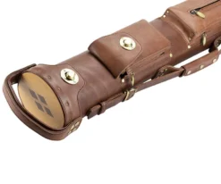 Tango Pampa Chestnut 3 Butt 6 Shaft Leather Cue Case -Billiard Cue Shop tapm36 chestnut 03