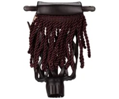 Brown Fringe Leather Pocket Set (Set Of 6)